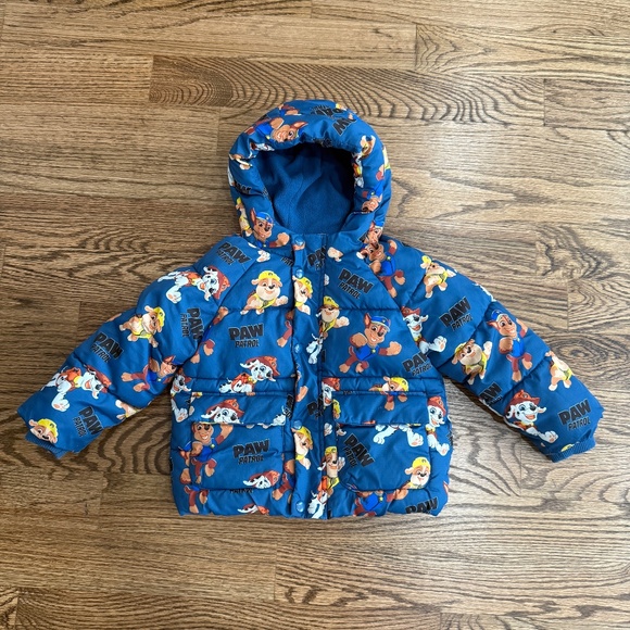 PAW Patrol Nickelodeon Puffer Jacket Hood Fleece Warm Winter Coat Toddler 2-3 Yr - Picture 2 of 12